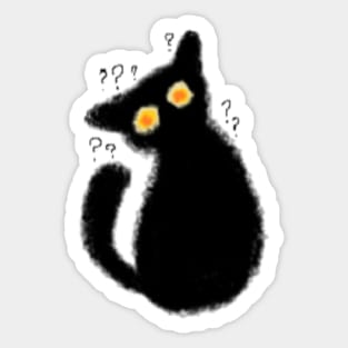 Unsure Cat MS paint Sticker